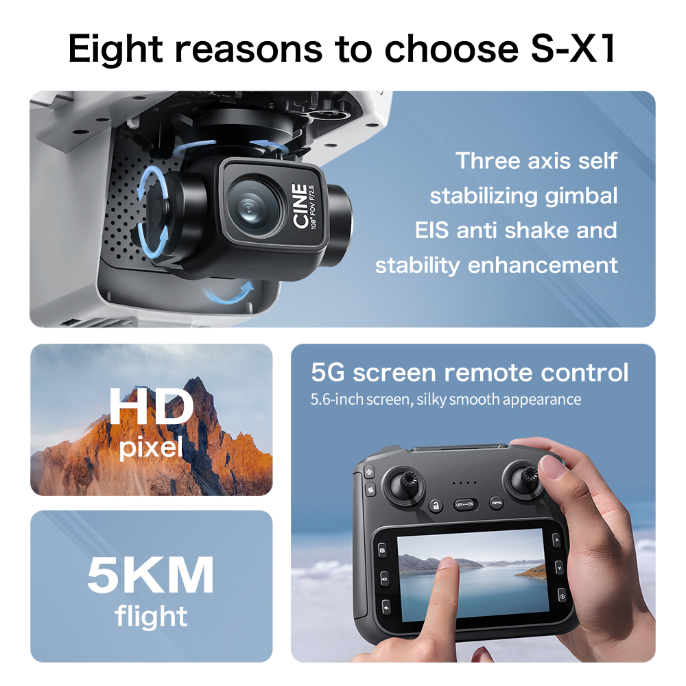 S-X1 MAX GPS-дрон с 3-осевым п – обзор и цена Drone Gps Mount